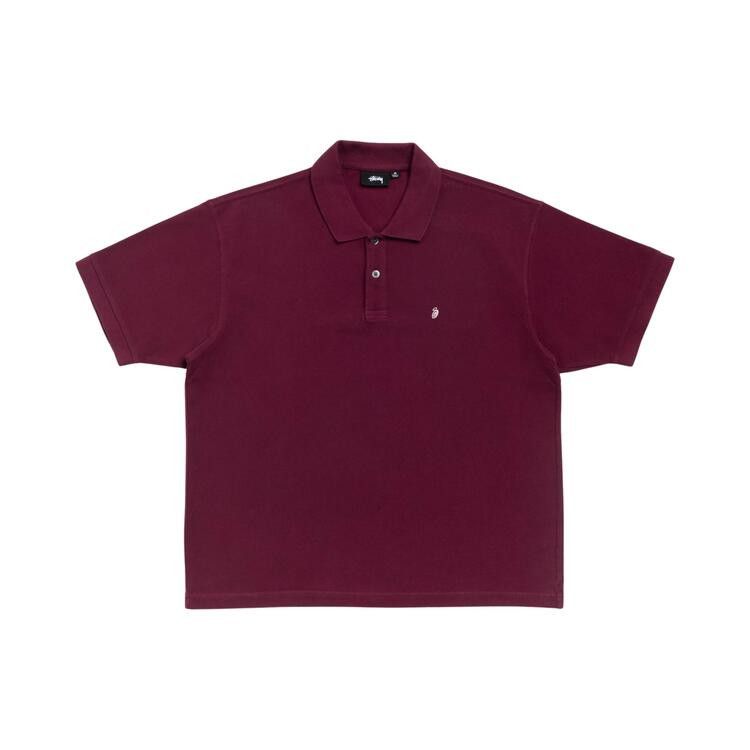 Stussy Classic Pique Polo 'Plum'