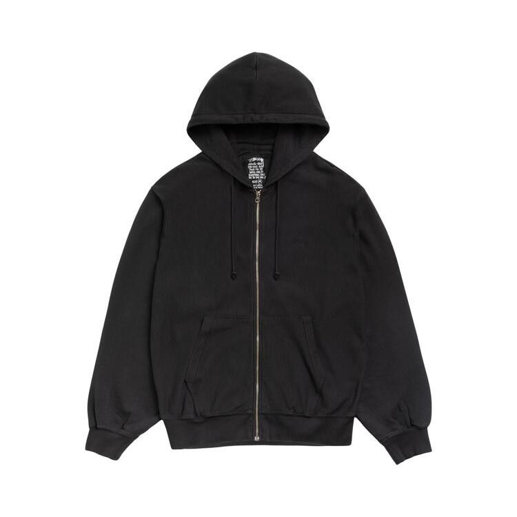 Stussy Lightweight Terry Zip Hoodie 'Black'
