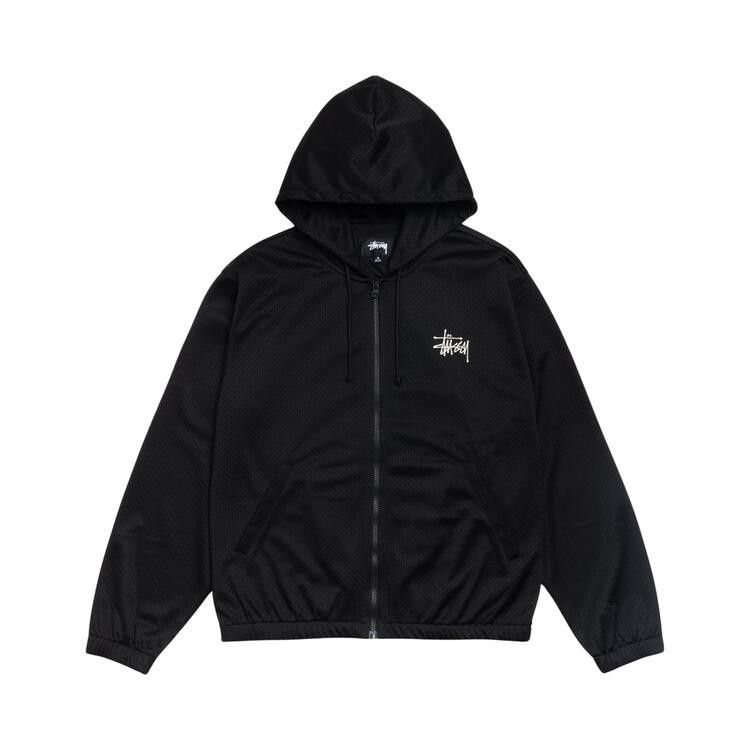 Stussy Athletic Mesh Zip Hoodie 'Black'