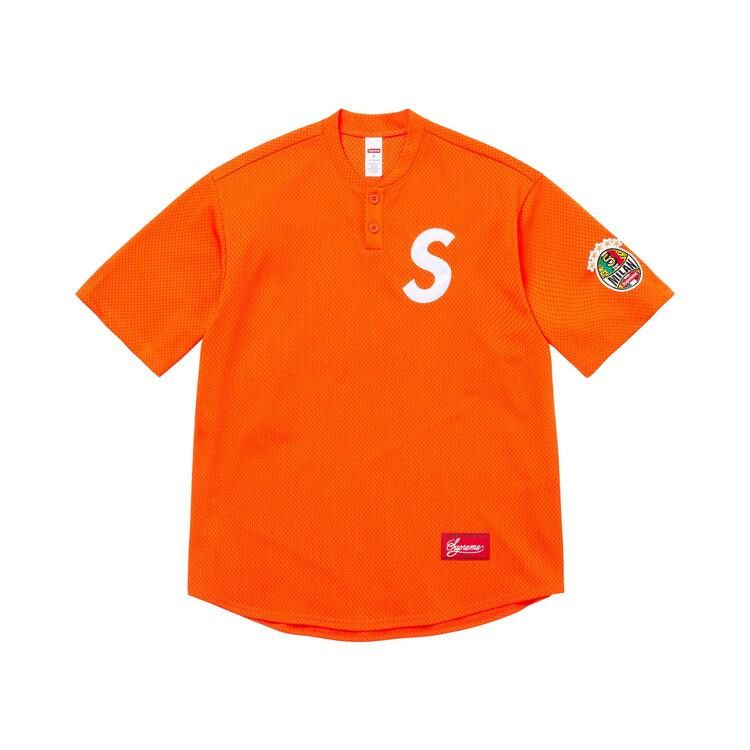 Buy Supreme Shop S Logo Henley 'Orange Milan' - SS26KN82 ORANGE