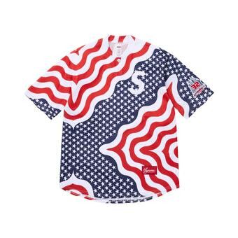 Buy Supreme Shop S Logo Henley 'Flag New York' - SS26KN82 FLAG NEW