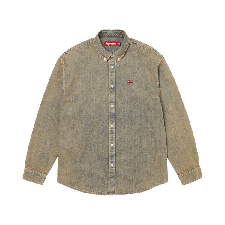 Buy Supreme Small Box Denim Shirt 'Dirty Indigo' - SS26S2 DIRTY