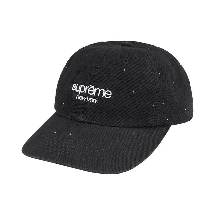 Buy Supreme Sequin Denim Classic Logo 6-Panel 'Black' - SS26H23