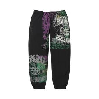 Buy Supreme Overprint Sweatpant 'Black' - SS26P79 BLACK | GOAT