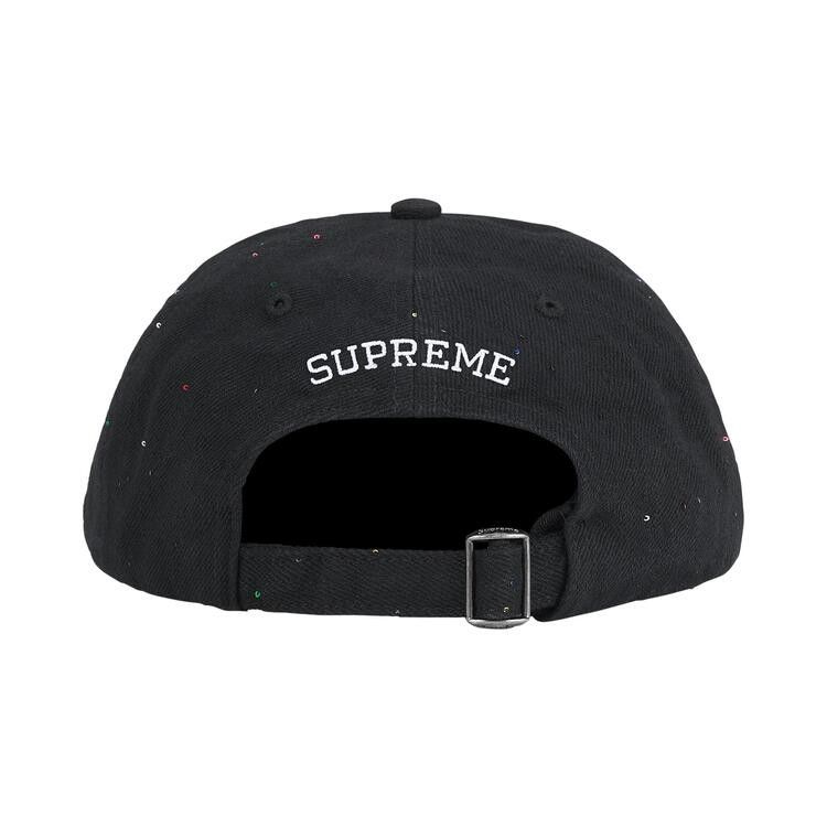 Buy Supreme Sequin Denim Classic Logo 6-Panel 'Black' - SS26H23