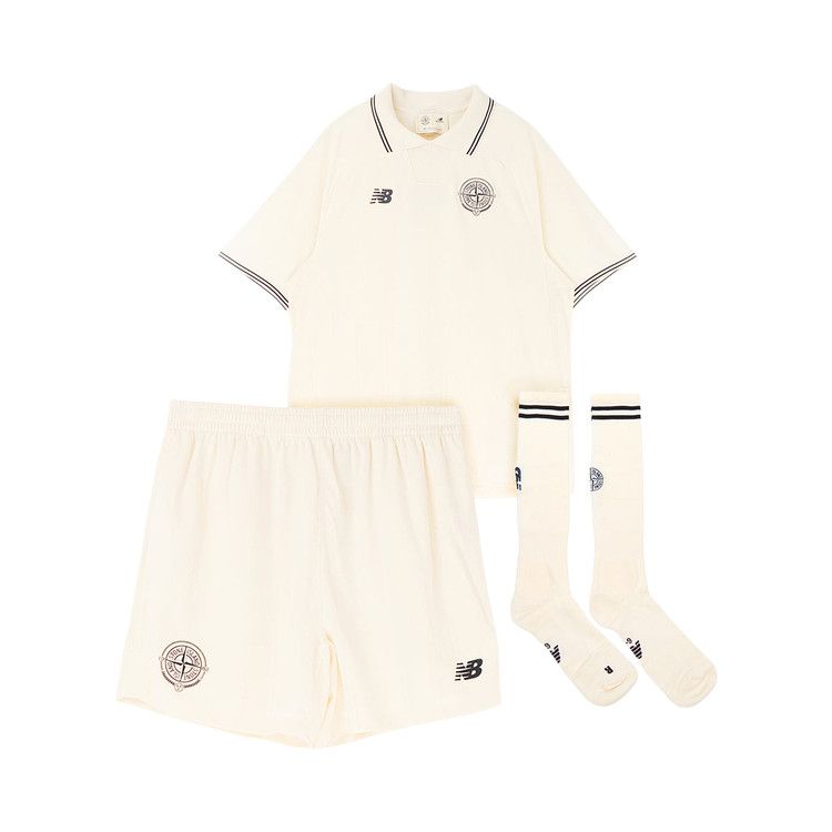 New Balance X STONE ISLAND Soccer Jersey Sets Unisex Away Lapel Moderate — foto 2