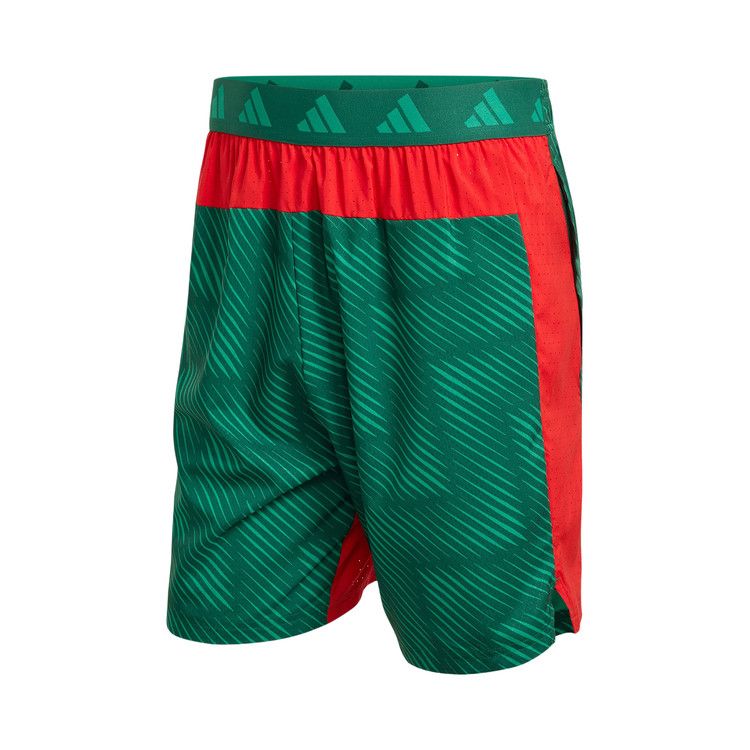 Adidas Workout Tech Intensity Aop Shorts 'Team Dark Green/Better Scarlet/Black' — foto 2