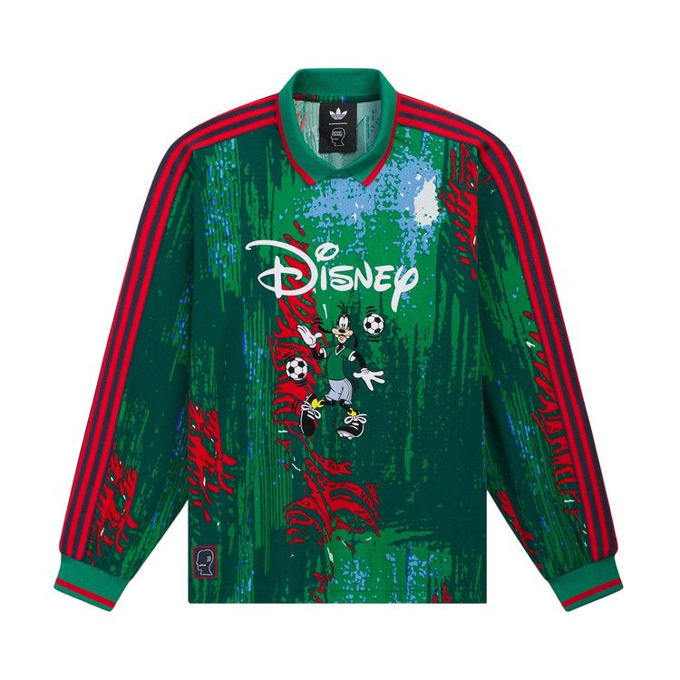 adidas x Brain Dead x Disney Long Sleeve Jersey Red/Bold Green/Blue — foto 2