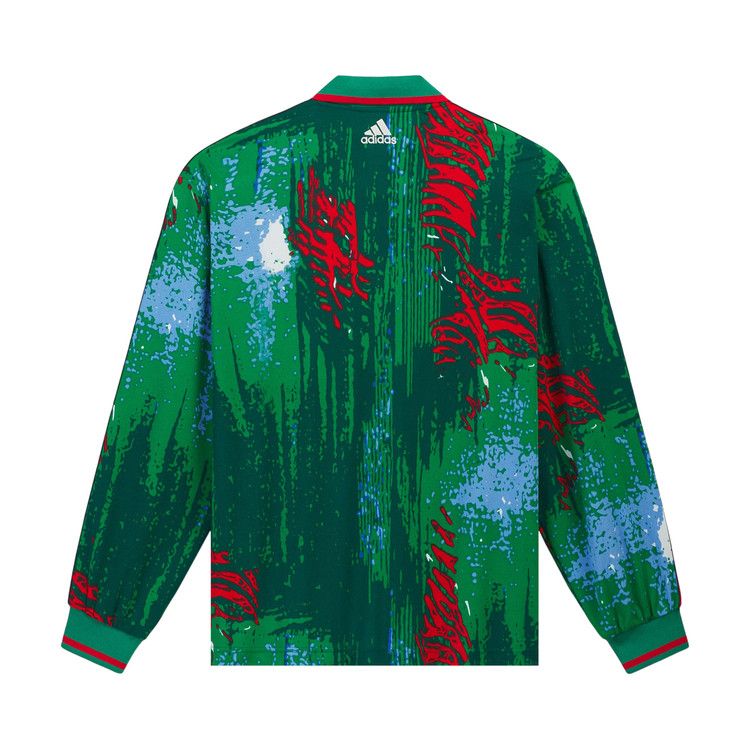 adidas x Brain Dead x Disney Long Sleeve Jersey Red/Bold Green/Blue — foto 3