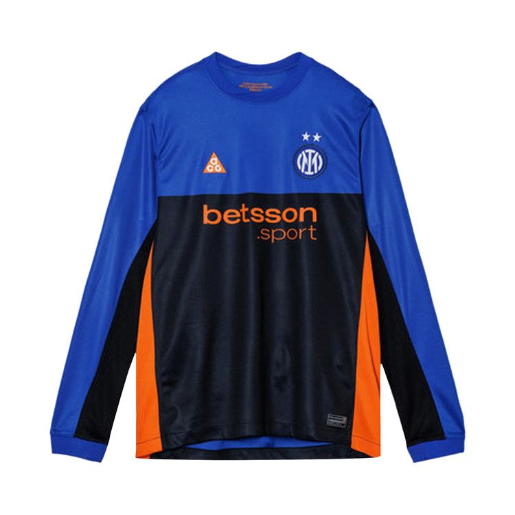 Nike x Inter Milan ACG Dri-Fit Soccer LS Replica Jersey Hyper Blue/Black/Safety Orange — foto 2