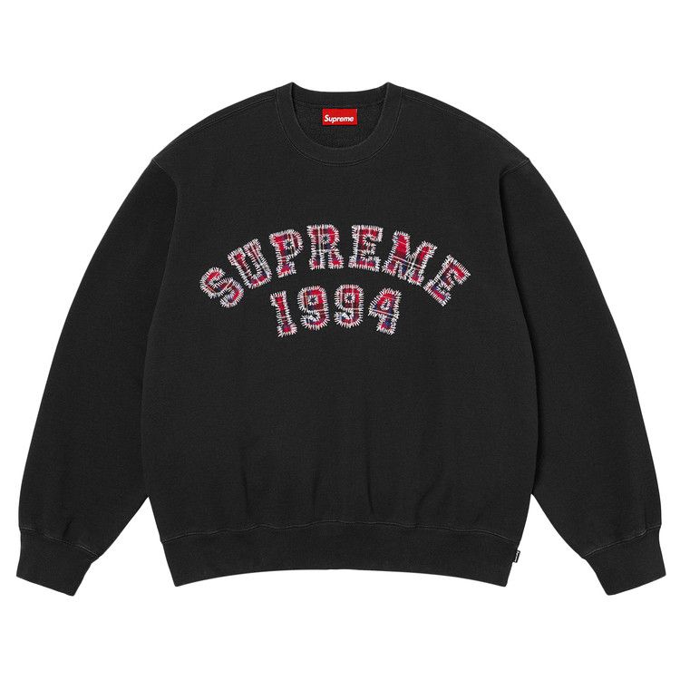 Buy Supreme Plaid Arc Crewneck 'Black' - SS26SW97 BLACK | GOAT