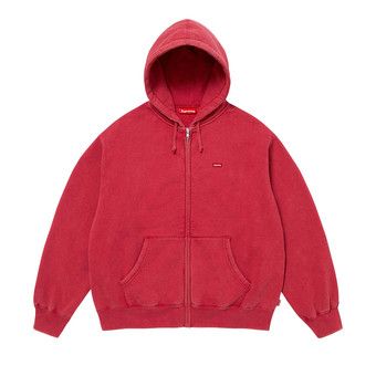 Buy Supreme Small Box Zip Up Hooded Sweatshirt 'Dark Red