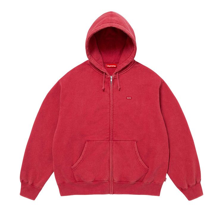 Buy Supreme Small Box Zip Up Hooded Sweatshirt 'Dark Red