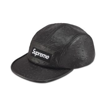 Buy Supreme Ostrich Embossed Leather GORE-TEX Camp Cap 'Black