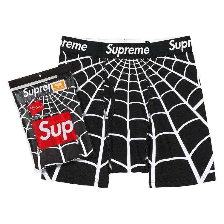 Buy Supreme x Hanes Spider-Man Boxer Briefs (2 Pack) 'Black