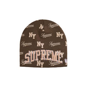 Buy Supreme New Era Monogram Beanie 'Brown' - SS26BN19 BROWN | GOAT
