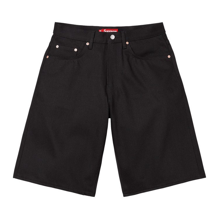 Buy Supreme Baggy Selvedge Denim Short 'Rigid Black' - SS26SH2
