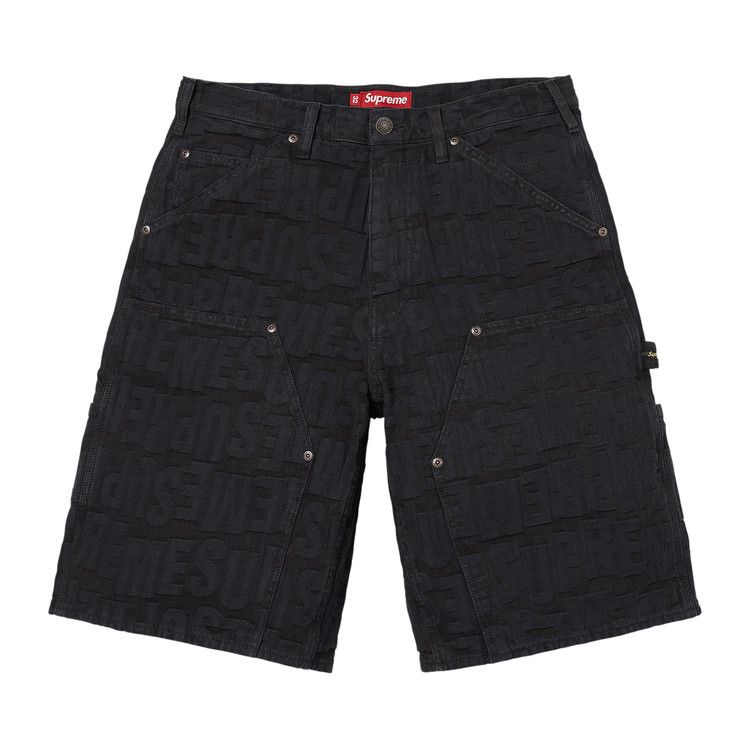 Buy Supreme Repeat Jacquard Double Knee Denim Short 'Black
