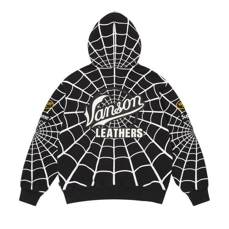 Buy Supreme x Vanson Leathers Spider-Man Zip Up Hooded Sweatshirt