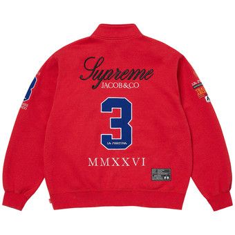 Buy Supreme x La Martina x Jacob & Co Zip Up Sweatshirt 'Red