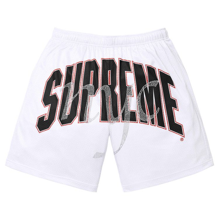 Buy Supreme Rhinestone Mesh Short 'White' - SS26SH48 WHITE | GOAT