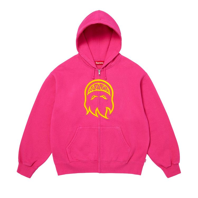 シュプリーム x スピットファイア ジップアップ フーデッドスウェットシャツ Ｍ Buy Supreme x Spitfire Zip Up Hooded Sweatshirt 'Bright Fuchsia