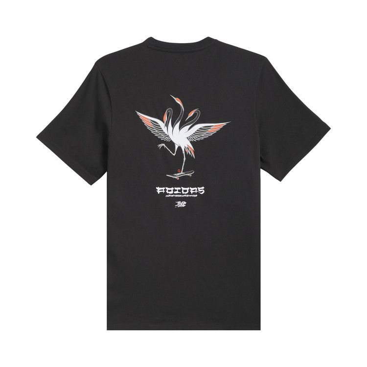Adidas Skateboarding x Temple Of Crane Tee 'Black/White' — foto 3