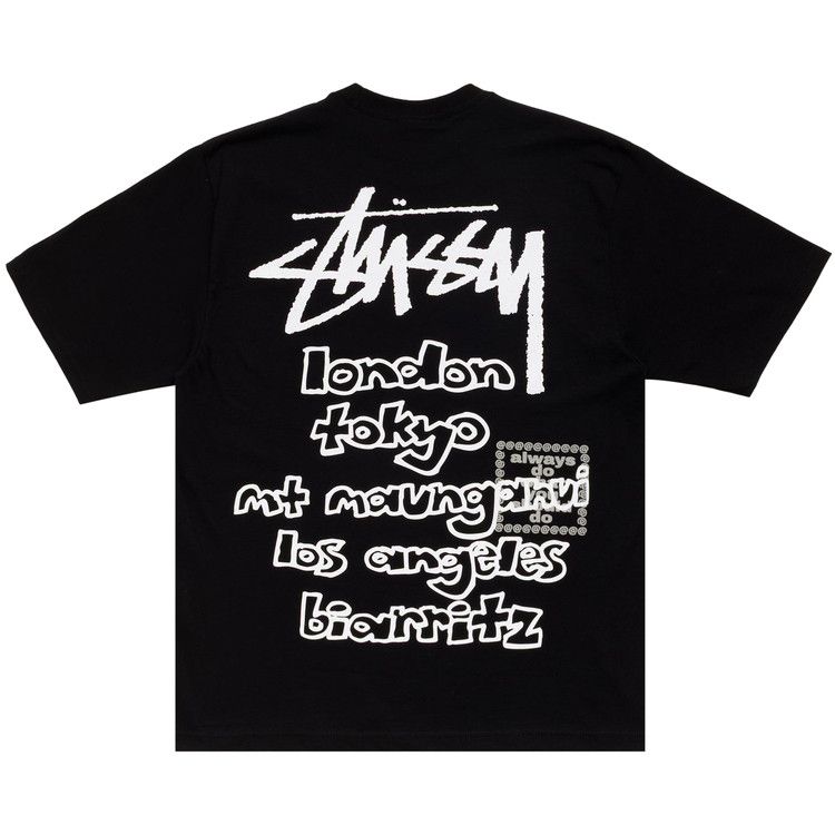 Buy Stussy x Always World Tour Tee 'Black' - 3904050 BLAC | GOAT