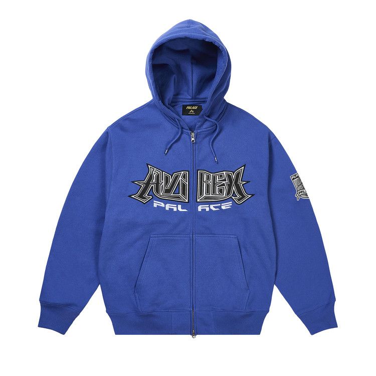 Buy Palace x Avirex Zip Hood 'Blue' - P31CS124 | GOAT