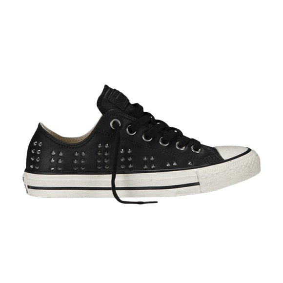 Chuck Taylor All Star Leather Studs Ox 'Black Silver'