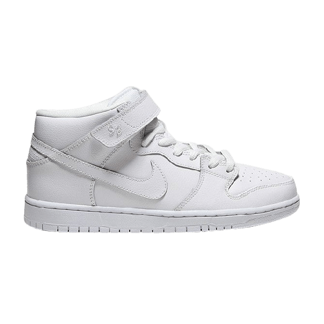Pre-owned Nike Dunk Mid Pro Sb In White