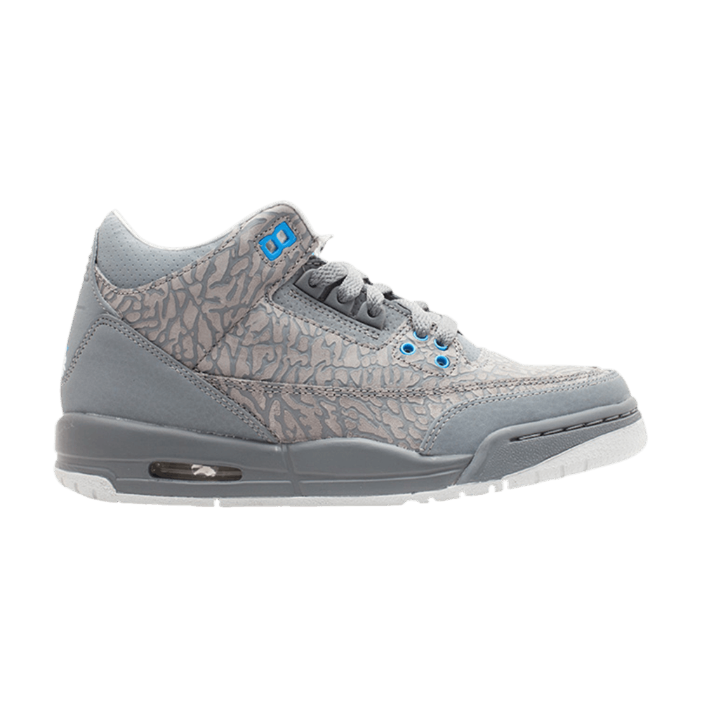 Air Jordan 3 Retro GS 'Cool Grey Blue Glow'