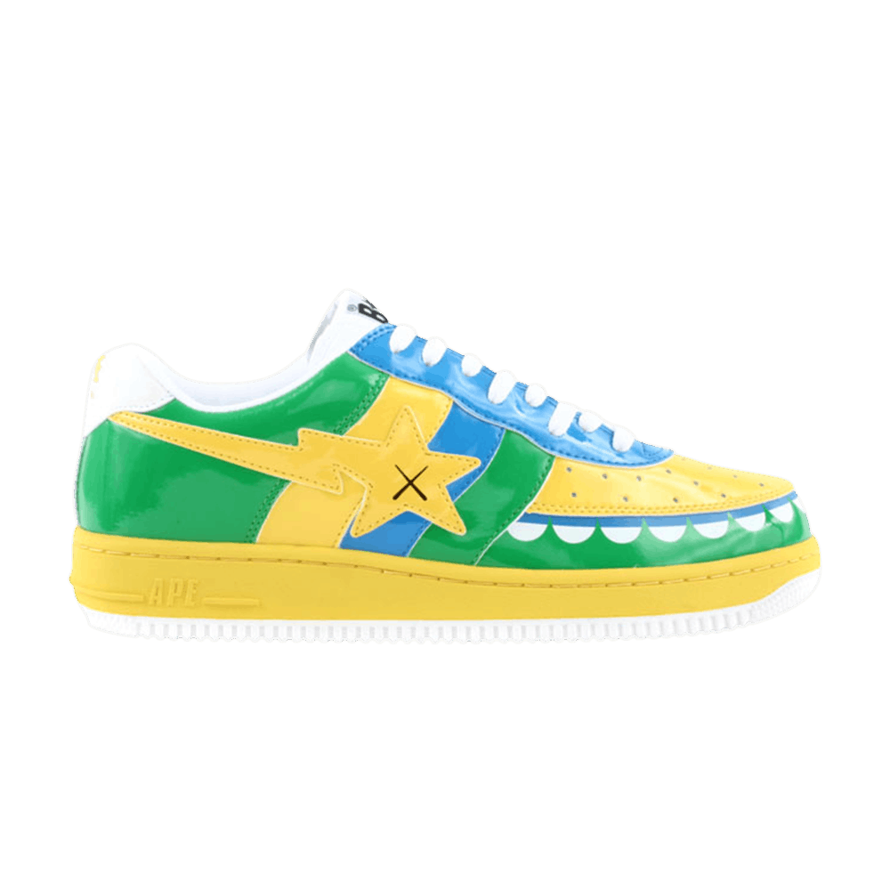 Kaws x Bapesta FS-029 Low 'Chompers - Yellow Green'