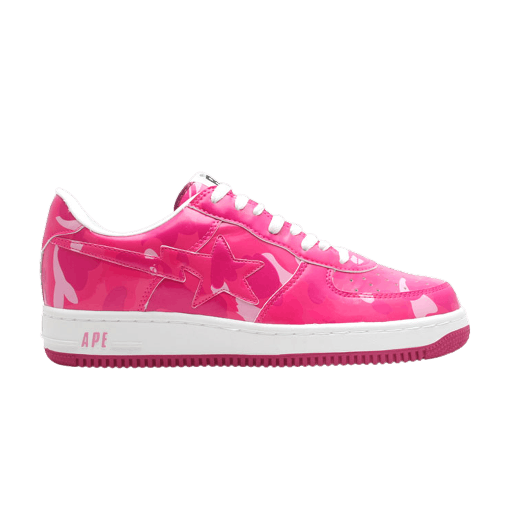 bapesta low abc camo pink