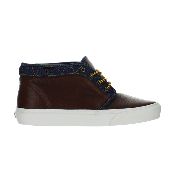Chukka Boot Leather/ Denim Brown