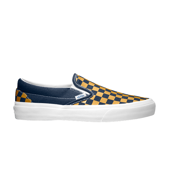 Classic Slip-on Checkerboard Dress Blue/ Sunflower