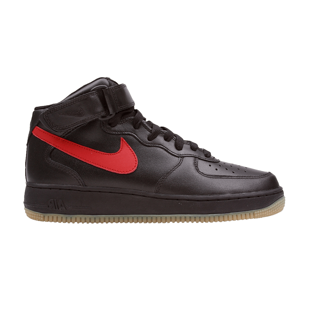 Air Force 1 Mid '07 'Black Varsity Red'