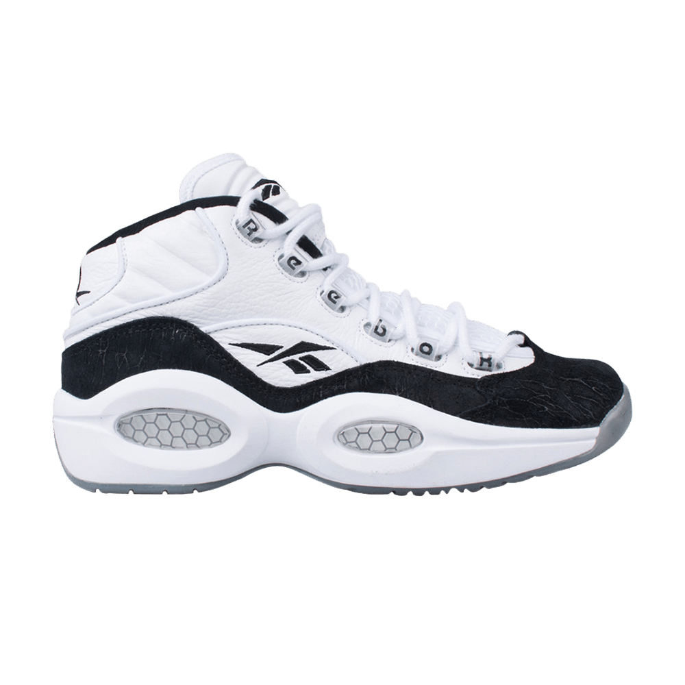 reebok question mid black white