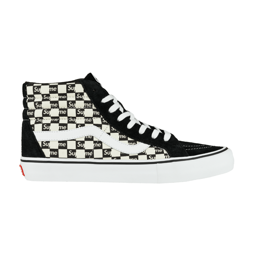 black and white checkered high top vans