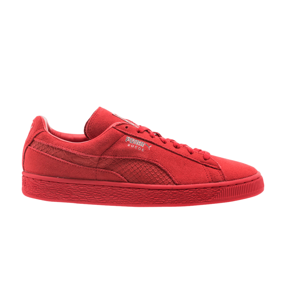 Pre-owned Puma Suede Classic Mono Reptile In Red