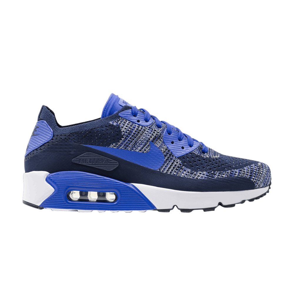 Pre-owned Nike Air Max 90 Ultra 2.0 Flyknit 'collegiate Navy' In Blue
