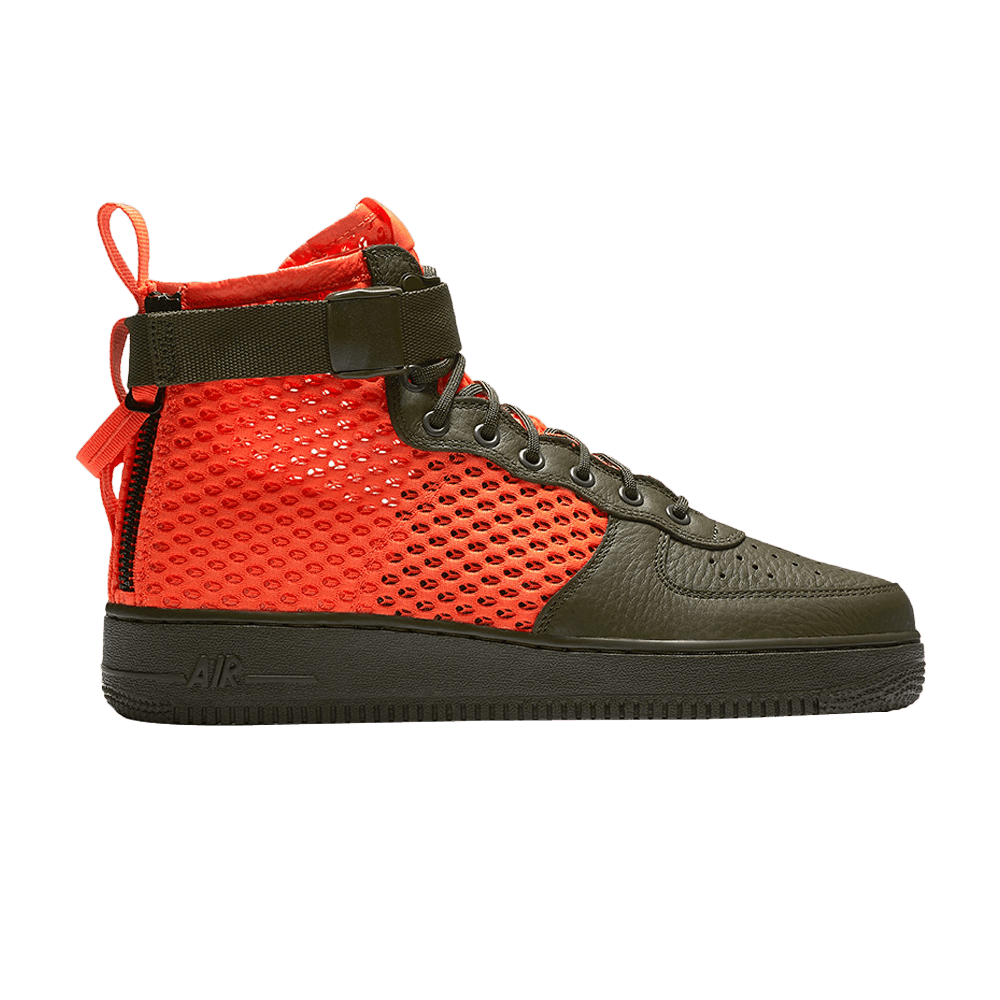 SF Air Force 1 Mid QS 'Cargo Khaki Crimson'