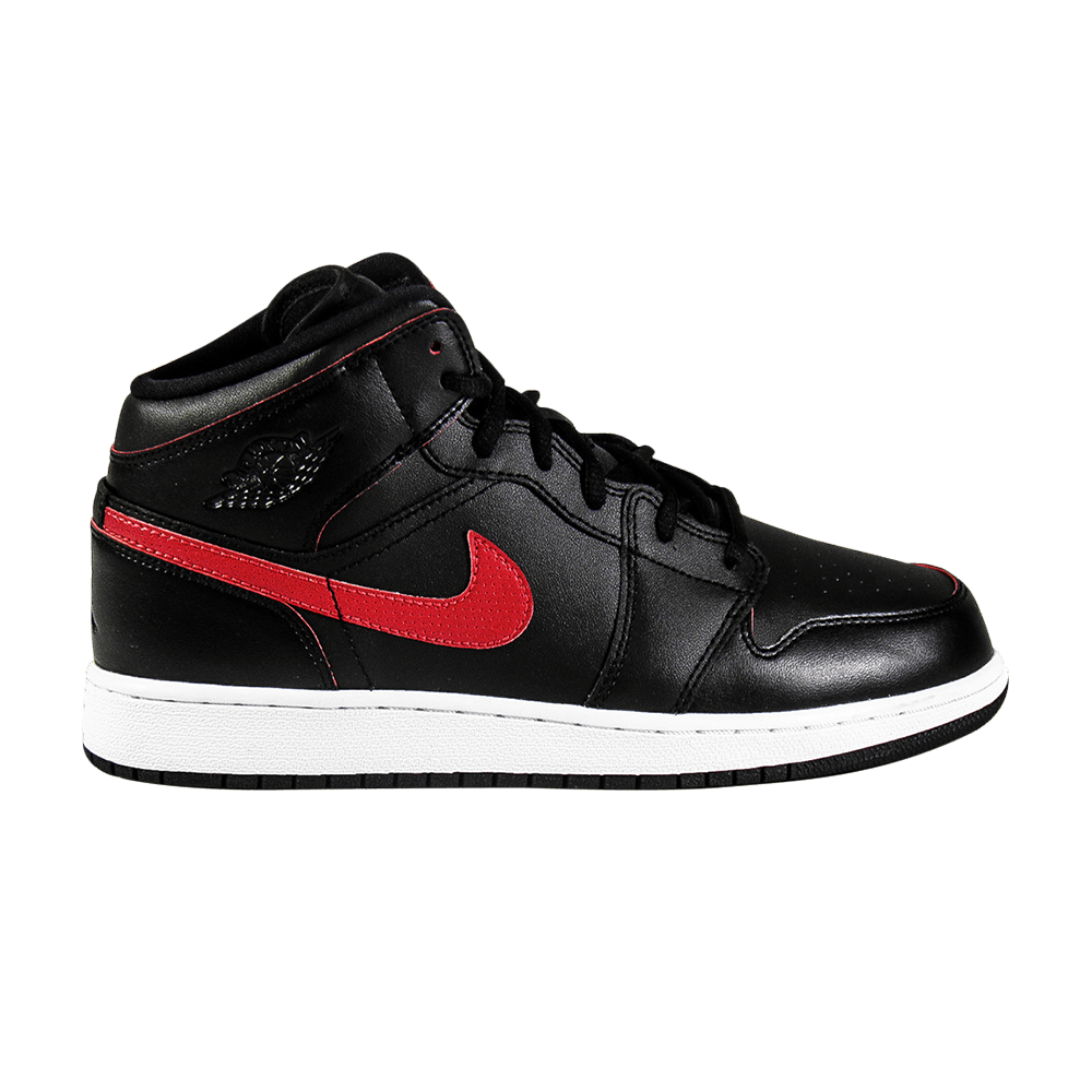 Air Jordan 1 Retro Mid GS 'Black Gym Red'