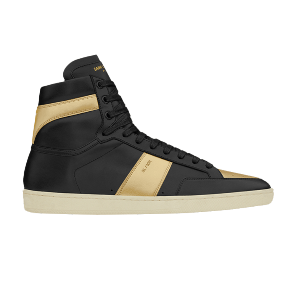 Saint Laurent Signature Court Classic SL/10H High Top Sneaker 'Black Gold'