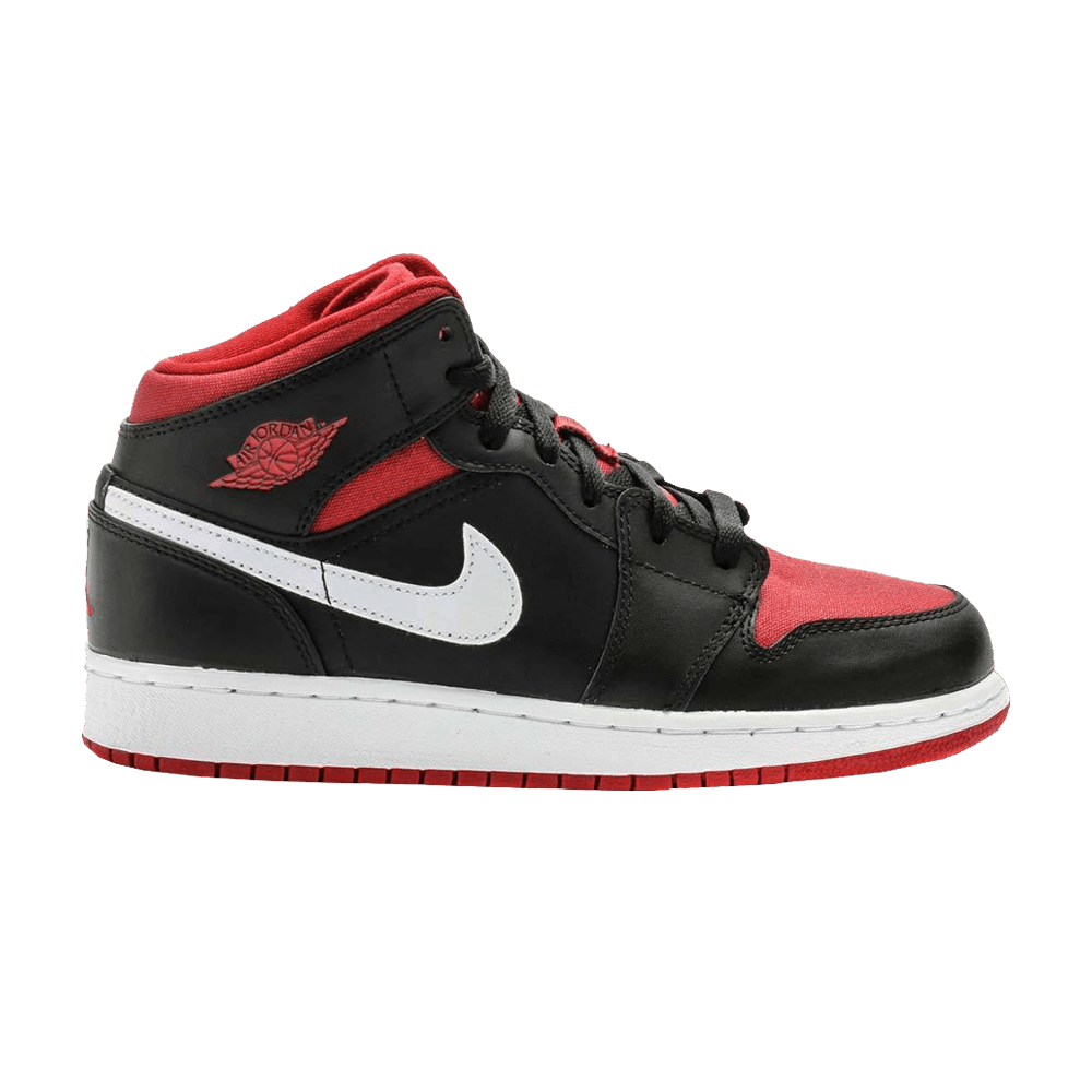 Air Jordan 1 Retro Mid GS 'Black Red White'