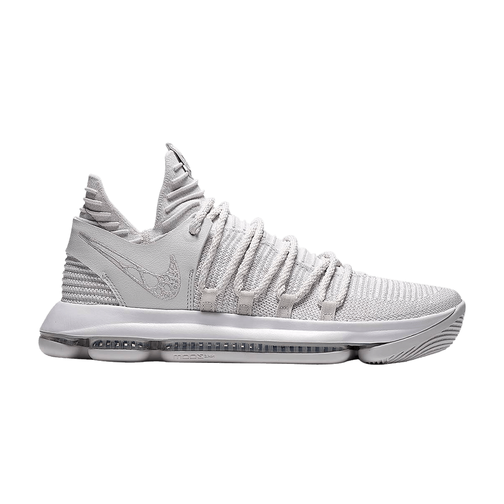 Pre-owned Nike Kd 10 'platinum' In Silver