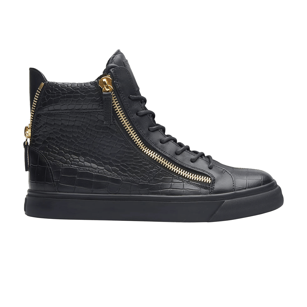 Giuseppe Zanotti London Double Zip High 'Black Crocodile'