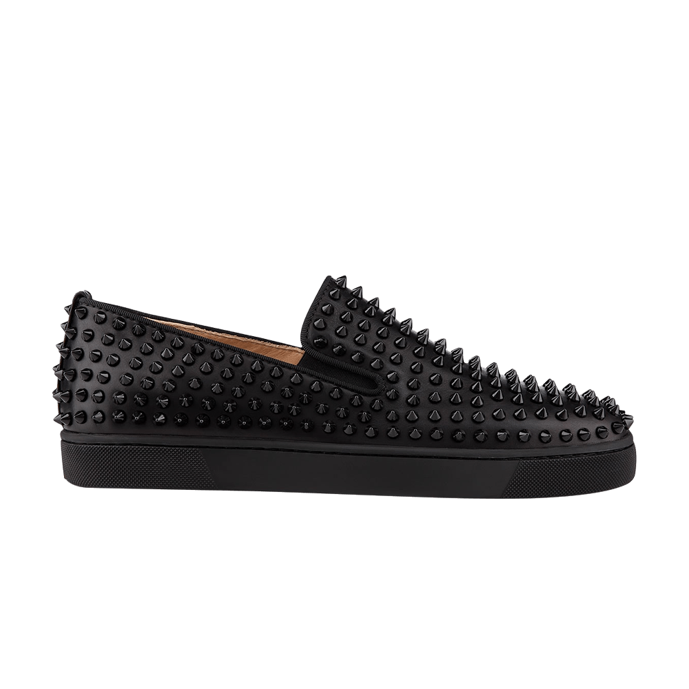 Christian Louboutin Roller Boat Flat Spikes 'Black'