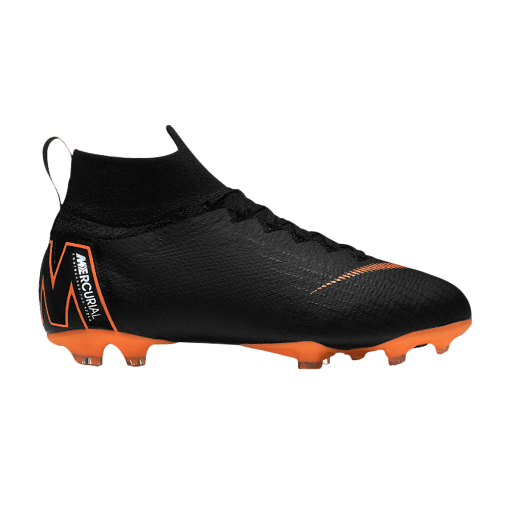 Mercurial Superfly 6 Elite FG GS 'Black Total Orange'