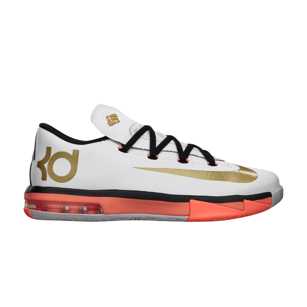 Pre-owned Nike Kd 6 Gs 'metallic Gold' In White